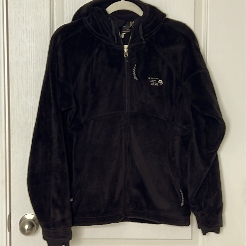 Mountain Hardwear Women’s Fleece Hoodie Jacket Black Size Medium - Picture 2 of 16